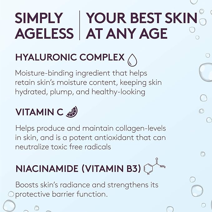 COVERGIRL & Olay Simply Ageless 3-in-1 Liquid Foundation, Matte Finish, Hyaluronic & Vitamin C Formula, 200 Fair Ivory, 1 Count
