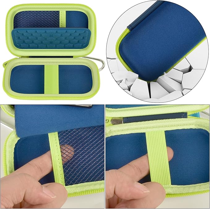 Hard Case Compatible with SanDisk Extreme PRO 500GB 1TB 2TB 4TB Portable External SSD. Carrying Travel Holder for Crucial X8 Solid State Drive (Box Only)-Navy Blue
