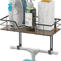 Simple Houseware Wall Mount Ironing Board Holder with Hanger Storage Shelf, Black