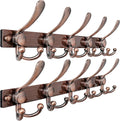 Dseap Coat Rack Wall Mount 2.0 Pro: Heavy Duty 300% Thicker, 16" Stud Mount, Stainless Steel Wall Coat Hooks Hanger for Clothes Jackets Hats Entryway Closet, MaxStrong, Antique Copper, Pack of 2