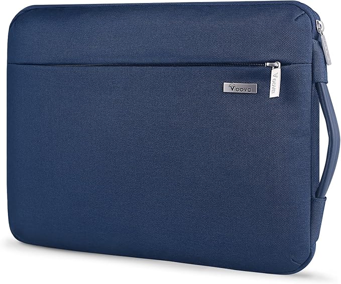 Voova Laptop Sleeve Case 14 15 Inch with Handle, 360° Protective Waterproof Slim Computer Bag Cover Compatible with MacBook Air 15 M2/M3/M4 2024-2025, MacBook Pro 14/15, Hp Chromebook 14, Blue