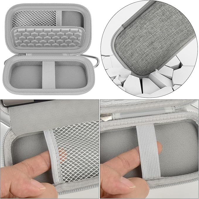 Hard Case Compatible with SanDisk Extreme PRO 500GB 1TB 2TB 4TB Portable External SSD. Carrying Travel Holder for Crucial X8 Solid State Drive (Box Only)-Grey