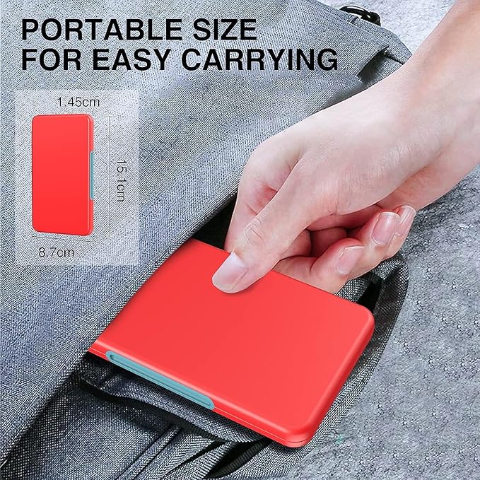 HEIYING SD Card Holder for SD/TF Cards,Portable Memory Card Storage Case Compatible with 20 SDXC SDHC and 20 TF Cards Slots