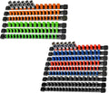 Socket Organizer Drive ABS Tools - Socket Holder, Premium Quality 15 Pieces Socket Holders Kit 1/4-Inch x 80 Clips, 3/8-Inch x 75 Clips, 1/2-Inch x 60 Clips（15PC,Mix-color)