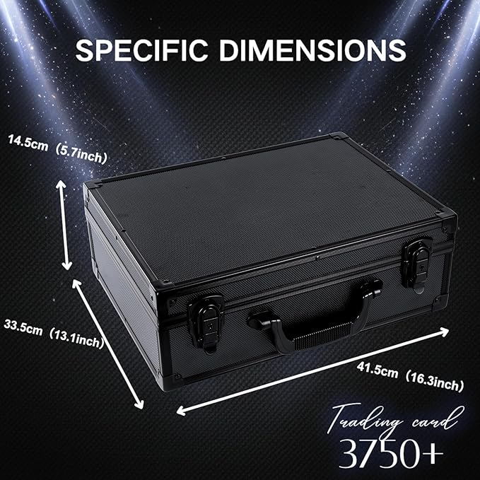 Premium Trading Card Storage Box Holds 3750 Cards with Adjustable Dividers and Durable Acid-Free Plastic, Ideal for MTG, TCG, Sports Cards