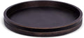 BIRDROCK HOME Wooden Lazy Susan Turntable - Spice Rack Organizer for Kitchen Table, Dining, Pantry and Countertop - Rotating Tray for Condiments - with Burnished Iron Accents - 18" Large, Black
