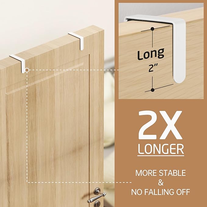 KES Ironing Board Hanger, Over The Door Ironing Board Holder Door Mount with Storage Shelf Y and T Shaped Fits for 1 3/4 Doors White, HIR501B-WH