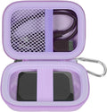 Carrying Case Compatible with Crucial X10/ X9 Pro 4TB/ 2TB/ 1TB Portable SSD, External Solid State Drive Hard Storage Holder Bag Fits for USB-C Cable (Box Only) (Purple)