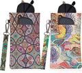 Double Eyeglass Case Soft Dual Glasses Case for Women Men Travel Squeeze Top Sunglasses Cases Eyeglasses Pouch