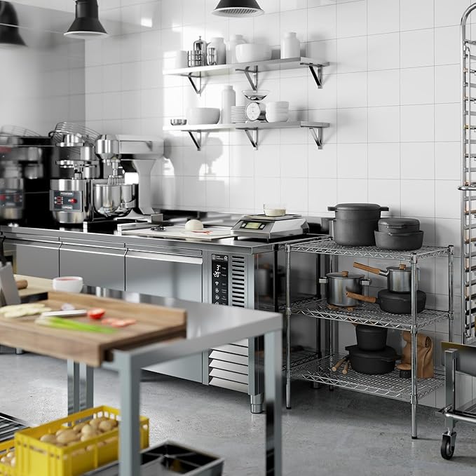 18" Deep x 30" Wide x 34" Height Wire Shelving Kit | 3-Tier | NSF Commercial Storage Rack Unit