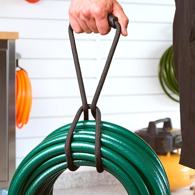 Loop-It Storage Straps by Wrap-It Storage - 24-inch (3-Pack) Black - Extension Cord Organizer, Vacuum Hose Holder, Shop Storage, Air or Water Hose Organizer for your Home, Garage, Boat, RV and More