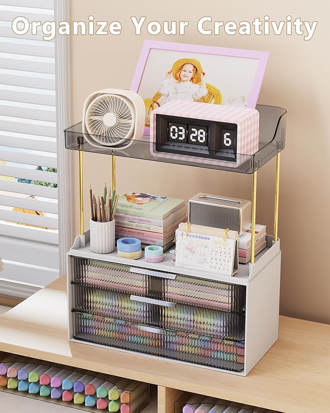 Bathroom Organizers and Storage, Makeup Organizer (Sturdy Durable Attractive), Ideal for Vanity, Countertop, Counter, Perfume, Skincare, Cabinet, Cosmetic, Dresser Organizer (Black)