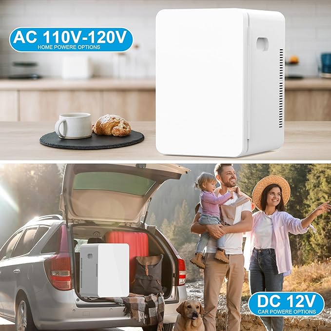 advwin 22L Mini Fridge for Bedroom, 30 Cans Portable Cooler & Warmer Compact Refrigerators with AC/DC Power for Skin Care, Beverage, Cosmetics, Food, Drinks, Office Desk Dorm Room