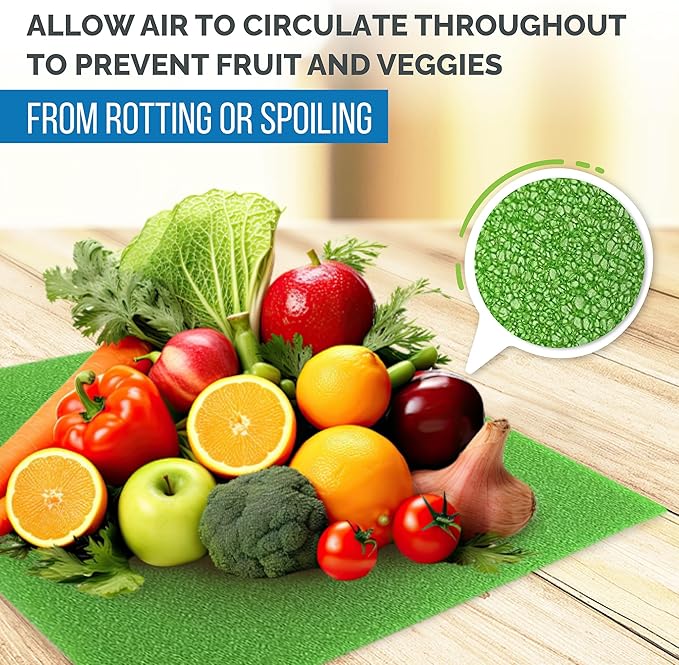 Fruit & Veggie Life Extender Drawer Liner - Refrigerator Liners, Refrigerator Organizers and Storage, Fridge Liners for Refrigerator Shelf Liners, Refrigerator Liners for Shelves, Fridge Shelf Liners