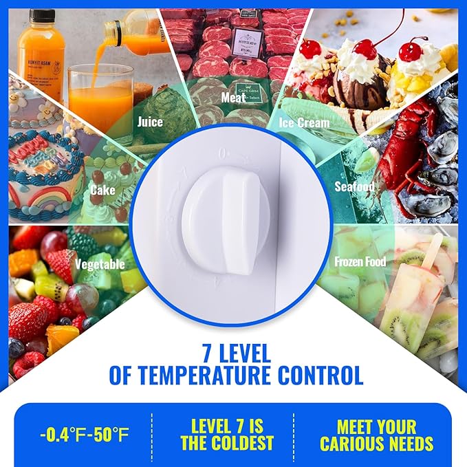 Small Fridge with Freezer Small Refrigerator 2.4 Cu.ft Fridge Dual Door Apartment Size for Personal Senven Temp Gear Silver