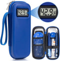 Insulin Cooler Travel Case TSA Approved, Temperature Display Insulin TravelCase, Portable Insulin Pen Cooler Travel Case for Insulin Ice Pack, Travel Diabetic Supplies (Blue)