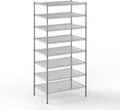 24" Deep x 36" Wide x 74" Height Wire Shelving Kit | 8-Tier | NSF Commercial Storage Rack Unit