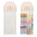 POVETIRE Headband Holder Bow Holder for Girls Hair Bows,Rainbow Hair Accessories Organizer Storage Wall Hanging Display for Nursery Toddler Girls Room (Rainbow)