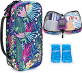 YOUSHARES Insulin Cooler Travel Case - Travel Medicine Cooler Bag for Insulin and Diabetes Supplies Travel, Insulin Case with 2 TSA Approved Gel Ice Pack (Tropical Rainforest)