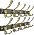 Dseap Coat Rack Wall Mount 2.0 Pro: Heavy Duty 300% Thicker, 16" Stud Mount, Stainless Steel Wall Coat Hooks Hanger for Clothes Jackets Hats Entryway Closet, MaxStrong, Antique Bronze, Pack of 2