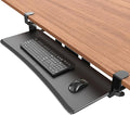 Extra Large Keyboard Tray Under Desk - Slide Out with Sturdy C-Clip Mount System, 31.5" (35.8" Including Clamps) x 11.8" Put-Out Keyboard Tray Computer Drawer for Ergonomic Typing, Black