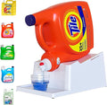 TidyFriend No-Spill Liquid Laundry Detergent Dispenser Holder, Laundry Soap Dispenser Holder with Drip Tray for Laundry Room Organization (No Strap, White)