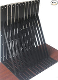 4 Pack L18 x H 12" Black Heavy Duty Shelf Brackets with Screws Metal Shelf Brackets Shelf Support Angle Brackets for Shelves L Brackets Heavy Duty Floating Shelf