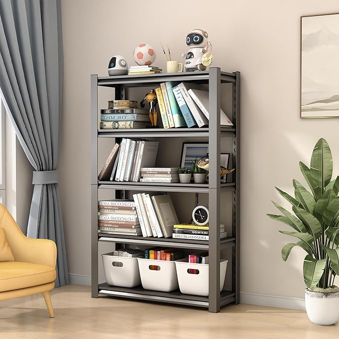 32" W Storage Shelves 2500LBS Garage Shelving Heavy Duty 5 Tier Adjustable Shelving Unit Metal Storage Rack for Basement, Pantry, Kitchen, Warehouse 15.8" D x 31.5" W x 63" H
