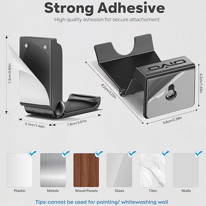 OIVO Controller & Headset Wall Mount Holder Stand, Foldable Headphone Stand, Gaming Controller Holder Hanger Hook, Universal Storage Organizer Controller/Earphone/Game Accessories-13 Packs