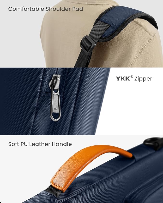 tomtoc Laptop Shoulder Bag for 2025 14 Inch MacBook Pro M5/M4/M3/M2/M1 Pro/Max 2025-2021, 13.5-14.4 Surface Laptop 7/6/Studio 2, Surface Book 3, 360 Protective Case Fit Asus VivoBook