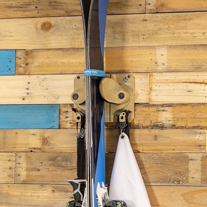 Gravity Grabber - Ultimate Ski & Snowboard Wall Rack | Secure, Non-Slip Storage | Fits Any Ski/Board | Garage Organization | Ski Storage Rack | Snowboard Storage Rack | Winter Gear Organizer | 3 Pck