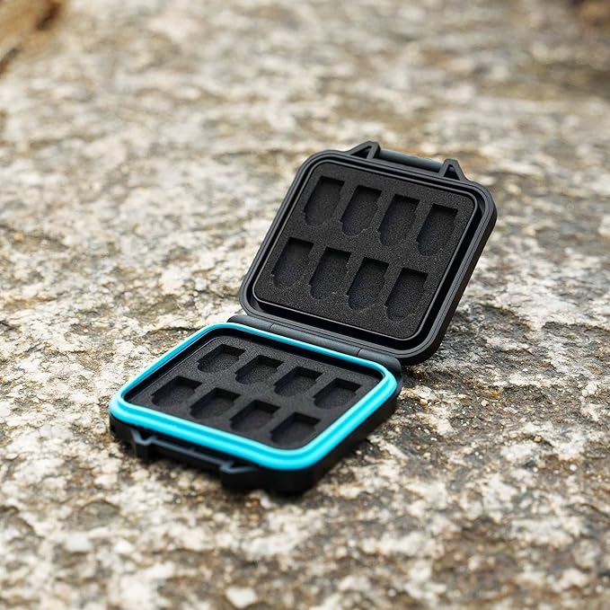 JJC 16 Slots Portable TF Micro SD Memory Card Case, Water-Resistant and Anti-Shock Micro SD Carrying Case for 16 MSD Micro SD/Micro SDHC/Micro SDXC Card with EVA Foam Interior