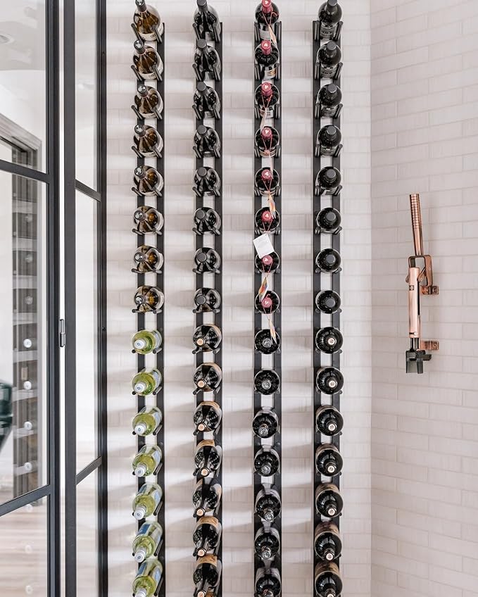 Ultra Wine Racks Cork Out Wall Mounted Wine Rack (2 Foot, Matte Black, Holds 6 Wine Bottles) - Modern & Minimalist Metal Wine Storage for Home Bar, Kitchen, Dining Room, Wine Cellar
