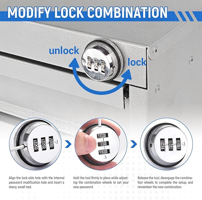 AA Products Model DW-1650 2 Tiers Drawer Cabinet with Password Lock Designed for Tools Room, Utility Room, Workplace, Carriage, Garage. 15.75’’W x 12.5’’H x 15.6”D - Sold Individually