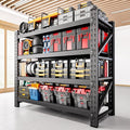 3000LBS Storage Shelves,40" W Garage Shelving Heavy Duty Metal Adjustable Garage Shelves, Shelving Units Industrial Shelving for Warehouse,40" W x 24" D x 60" H,Black