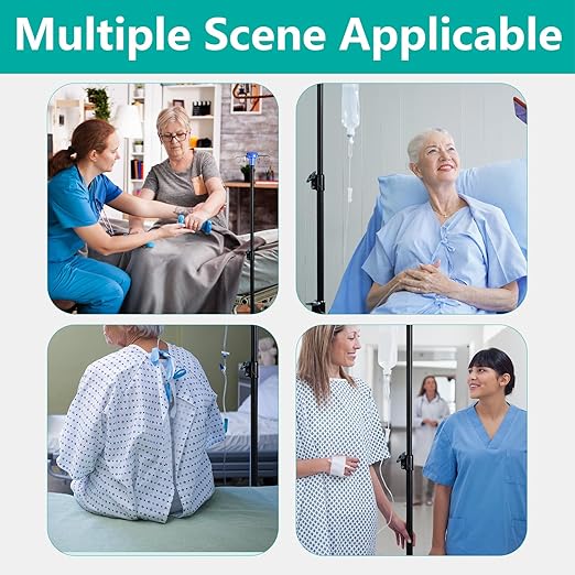 Lefeke IV Pole Portable for Traveling, Adjustable IV Stand with Hooks, Medical IV Drip Infusion Bag Holder, IV Fluids Floor Stand (Black)