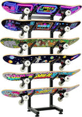 BiJun Skateboard Racks Floor Stand, 6-Layer Skateboard Wall Mount,Snowboard Storage Rack, Skateboard Organizer Floor Stand for Deck, Longboard, Snowboard, Standard Skateboards, Mini Cruiser Skateboard