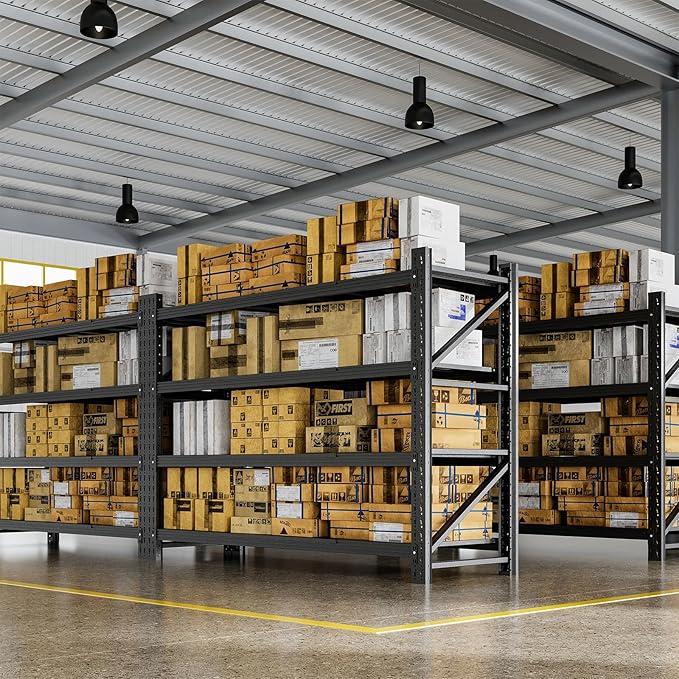 5000LBS Metal Garage Shelving Unit 60" W Storage Shelves Heavy Duty 4 Tier Adjustable Garage Storage Racks Industrial Shelving Utility Rack Shelf for Warehouse,Basement 60" Wx24 Dx70 H