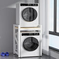 Over The Washer and Dryer Storage Shelf, Widen & 3 Height Adjustable Stacking Rack, Space Saver Washer Dryer Stacking Kit, Thicker Metal Washer Shelf for within 29.5" width (White, 29.5 Inch)