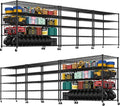 PrimeZone 5 Tier 80.7" H x 55.5" W x 24" D Wire Shelving with Wheels 3000lbs NSF Certified Storage Shelves Heavy Duty Metal Shelf Adjustable Rolling Rack Commercial Garage Restaurant Warehouse 6Pack