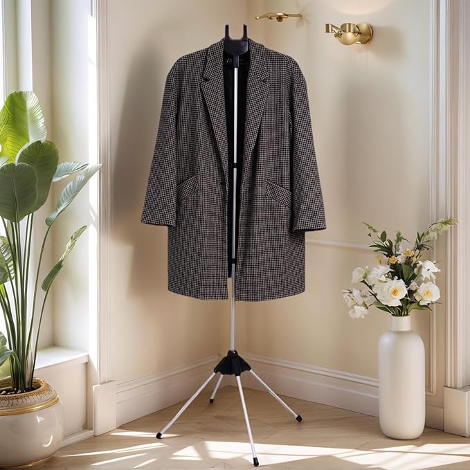 Clothes Steamer Stand Hanger with Steamer Ironing Glove for Steaming Clothes, Handheld Garment Steamer Rack with Grey Mini Handhelded Ironing Pad Board