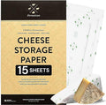 Formaticum 15-Pack Zero Cheese Storage Paper, Compostable, Biodegradable, and Plastic-Free Paper to Keep Cheese and Charcuterie Fresh, Kitchen Organization 9 x 13 Inches