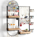 Keebofly Jewelry Organizer - Large Wall Mount Hanging Jewelry Holder Display for Earrings, Rings, Necklaces, Bracelets, Makeup, Perfume & Watches