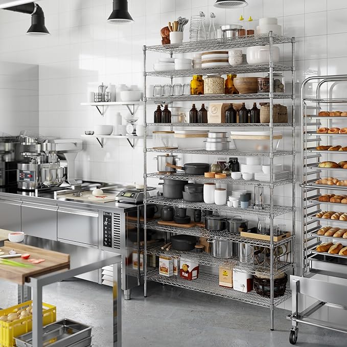 18" Deep x 54" Wide x 96" Height Wire Shelving Kit | 10-Tier | NSF Commercial Storage Rack Unit