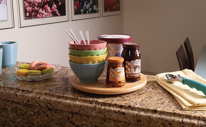 Lipper International 8301 Bamboo Wood 10" Kitchen Turntable