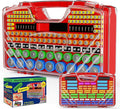 Battery Organizer Storage Holder Box Case with Tester, New Ultra-Large 285+Batteries Double-Sided Variety Pack, Holds AA AAA 4A C D 9V 3V Button Cell Lithium18650 CR2 CR123 CR1632 LR44 - Red
