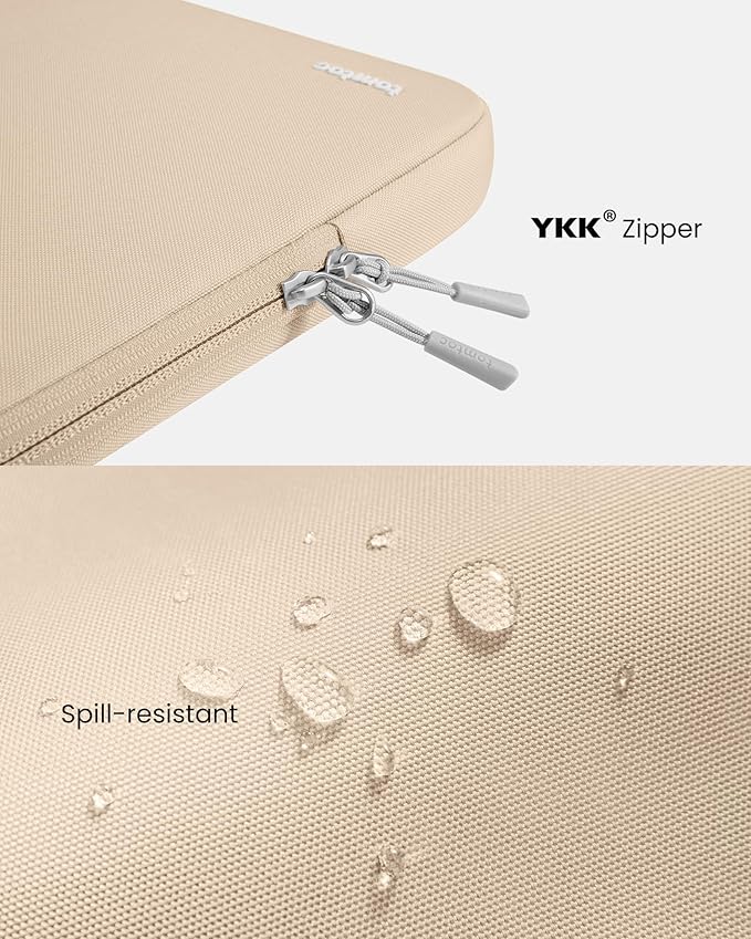 tomtoc 360° Protective Laptop Sleeve for 13-inch New MacBook Air M4/A3240 2025, M3/A3113, M2/A2681 M1/A2337 A2179 A1932, 13-inch MacBook Pro M2/A2686 M1/A2338, Water-Resistant Computer Case Bag