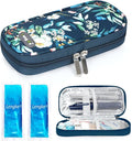 YOUSHARES Insulin Cooler Travel Case - Portable Refrigerated Medicine Case for Insulin Pen, Medication and Diabetic Supplies with 2 TSA Approved Ice Pack