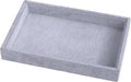 Mornajina 9" x 5.7" Velvet Jewelry Tray Jewelry Display Tray, Stackable Empty Plate Trays for Earrings Necklaces Bracelet Rings Display Showcase - Grey
