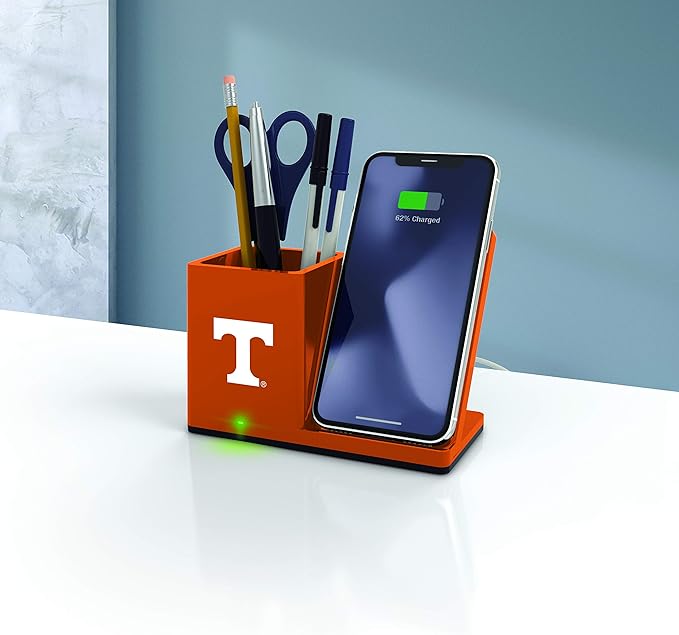 SOAR NCAA Unisex Cell Phone Wireless Charging Stand and Desktop Organizer